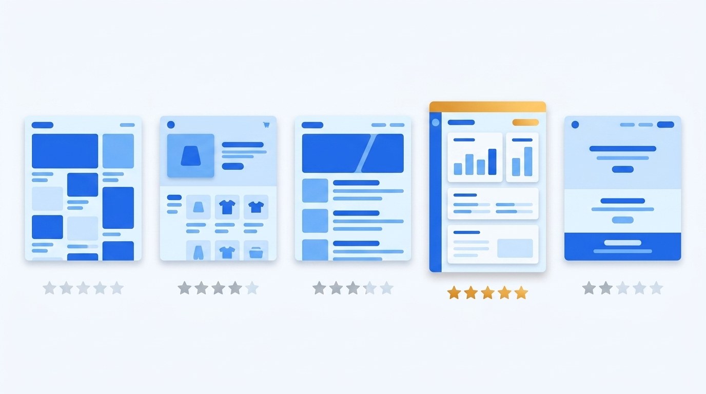 Porównanie pięciu najlepszych motywów WordPress na ekranie komputera