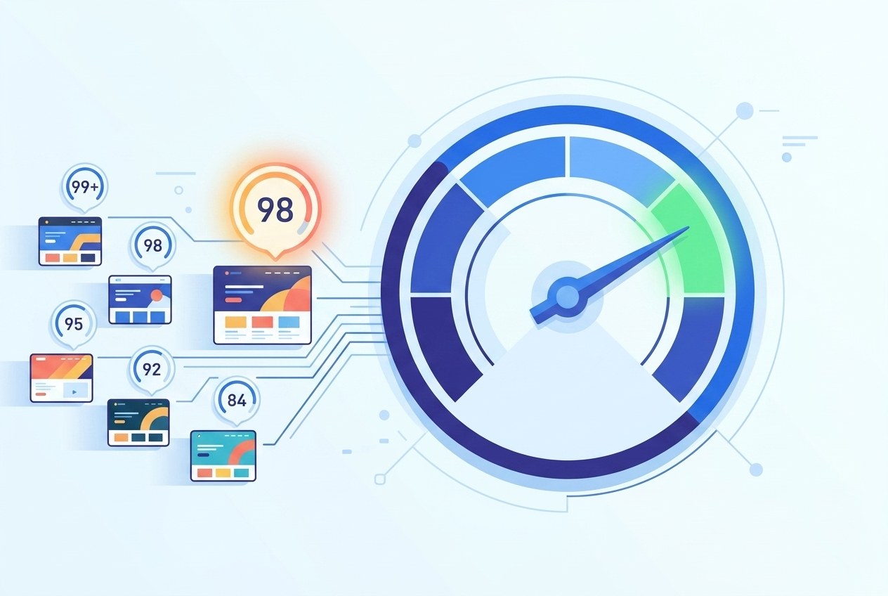 5 najszybszych motywów WordPress — benchmarki wydajności i Core Web Vitals | WebMajka