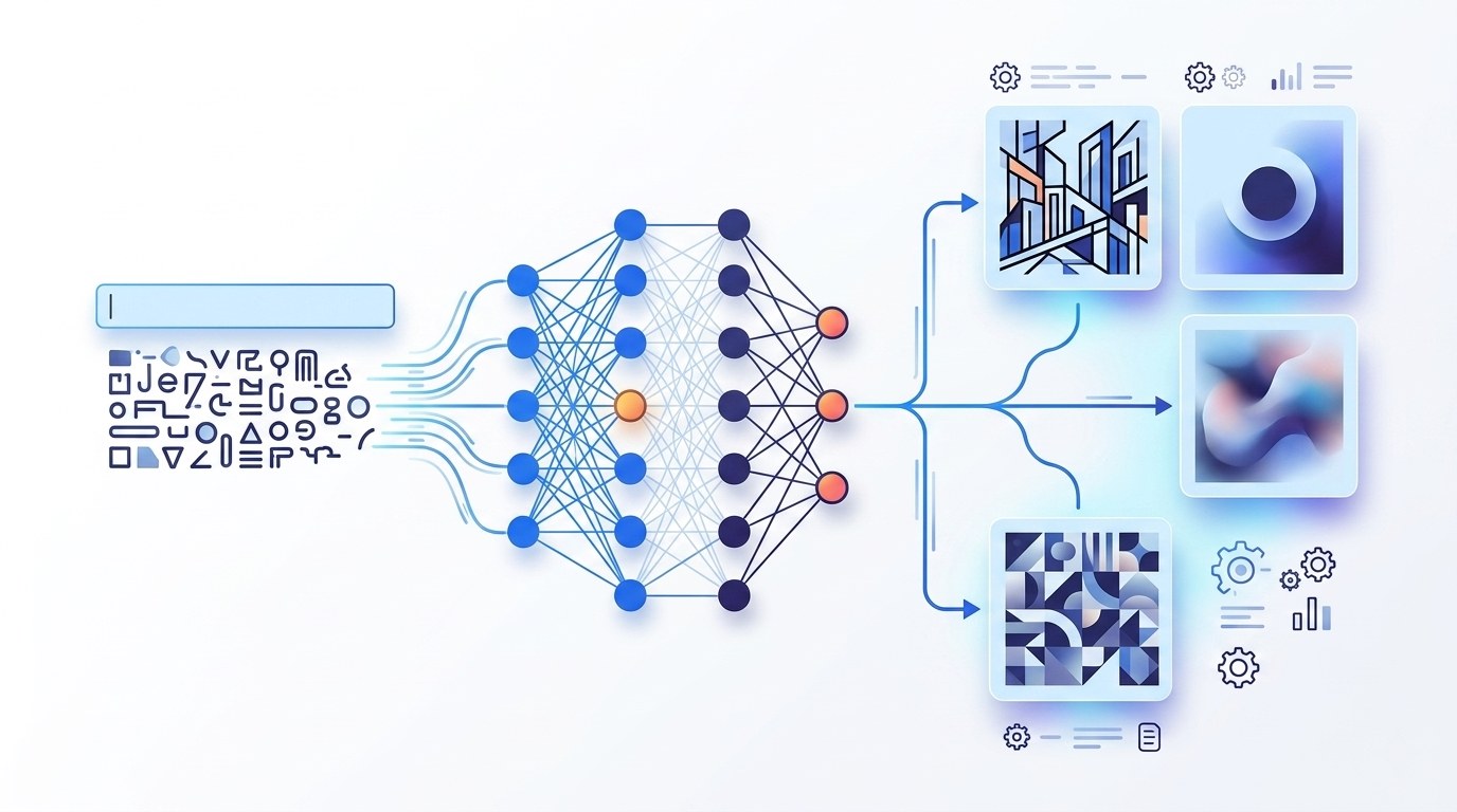 Bing Image Creator — proces generowania obrazu z promptu tekstowego