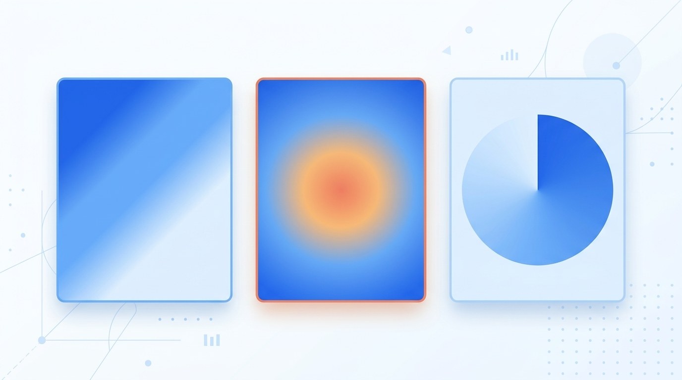 CSS gradient - linear, radial, conic - płynne przejścia kolorów