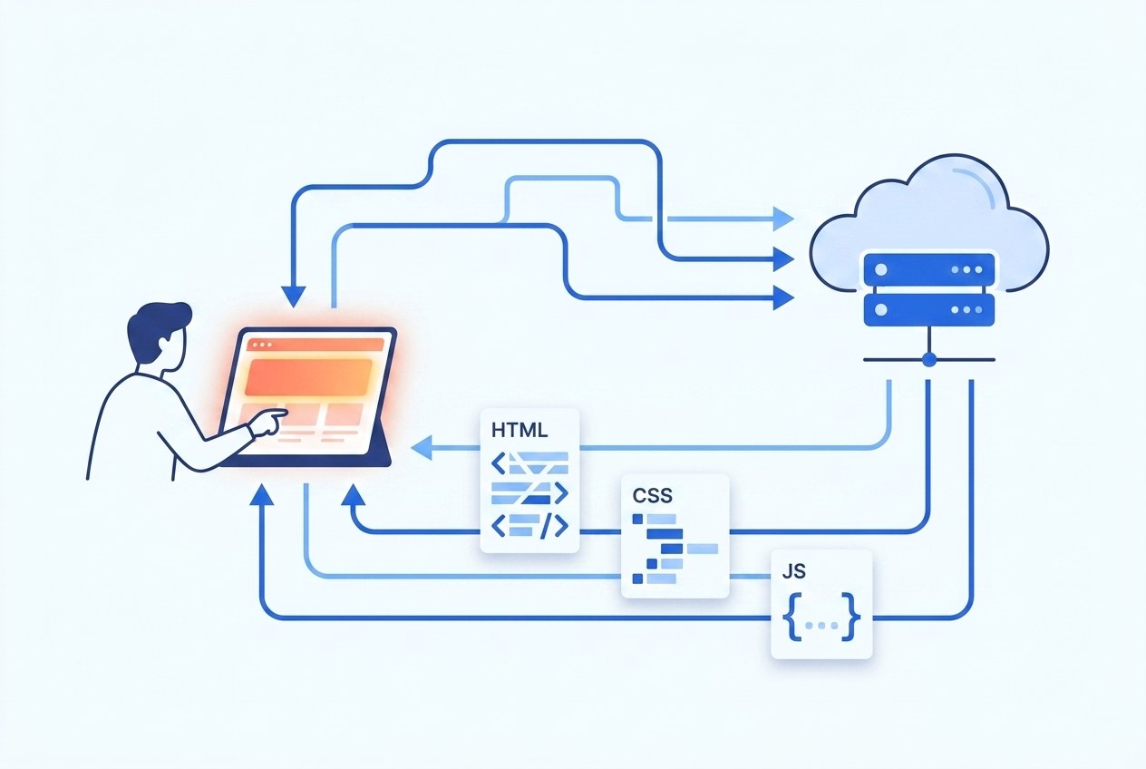 Jak działają strony internetowe? Podstawy techniczne krok po kroku | WebMajka