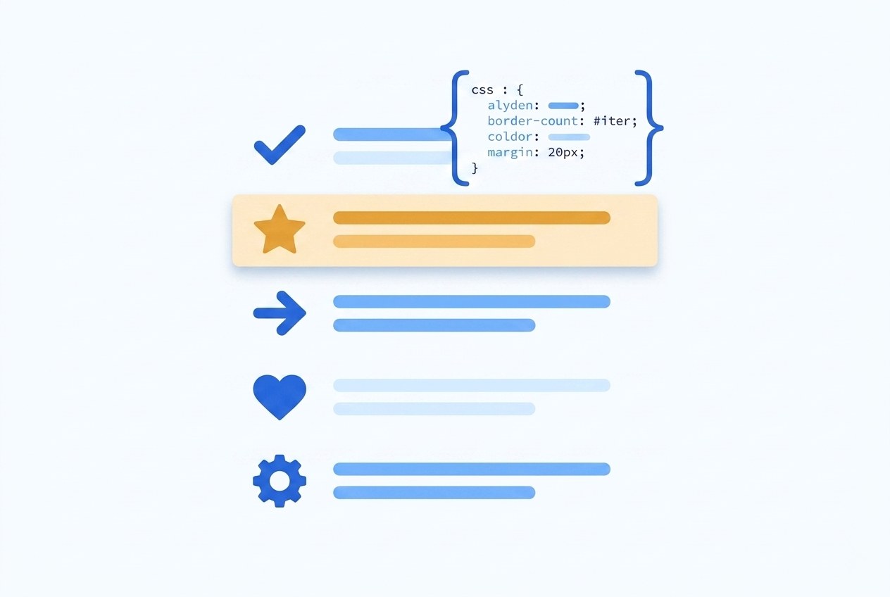 Jak wstawić ikonę do listy HTML — CSS, SVG, Font Awesome | WebMajka