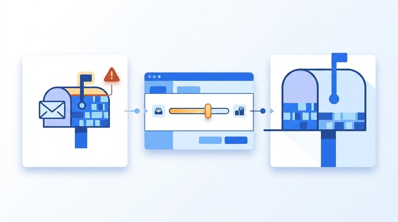 Panel klienta LH.pl z opcją zmiany pakietu skrzynki email