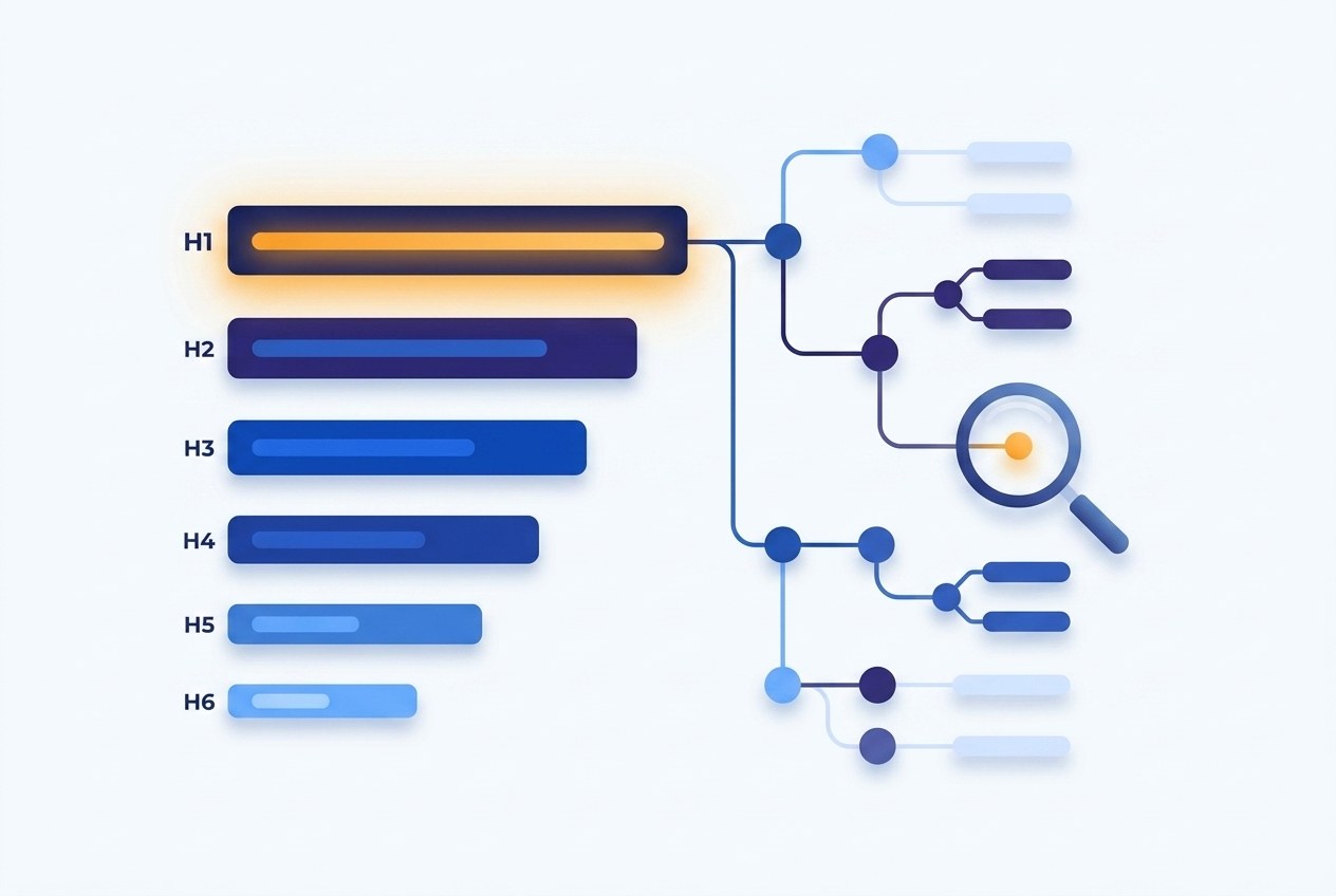 Nagłówki na stronie internetowej — hierarchia H1-H6, SEO i dobre praktyki | WebMajka
