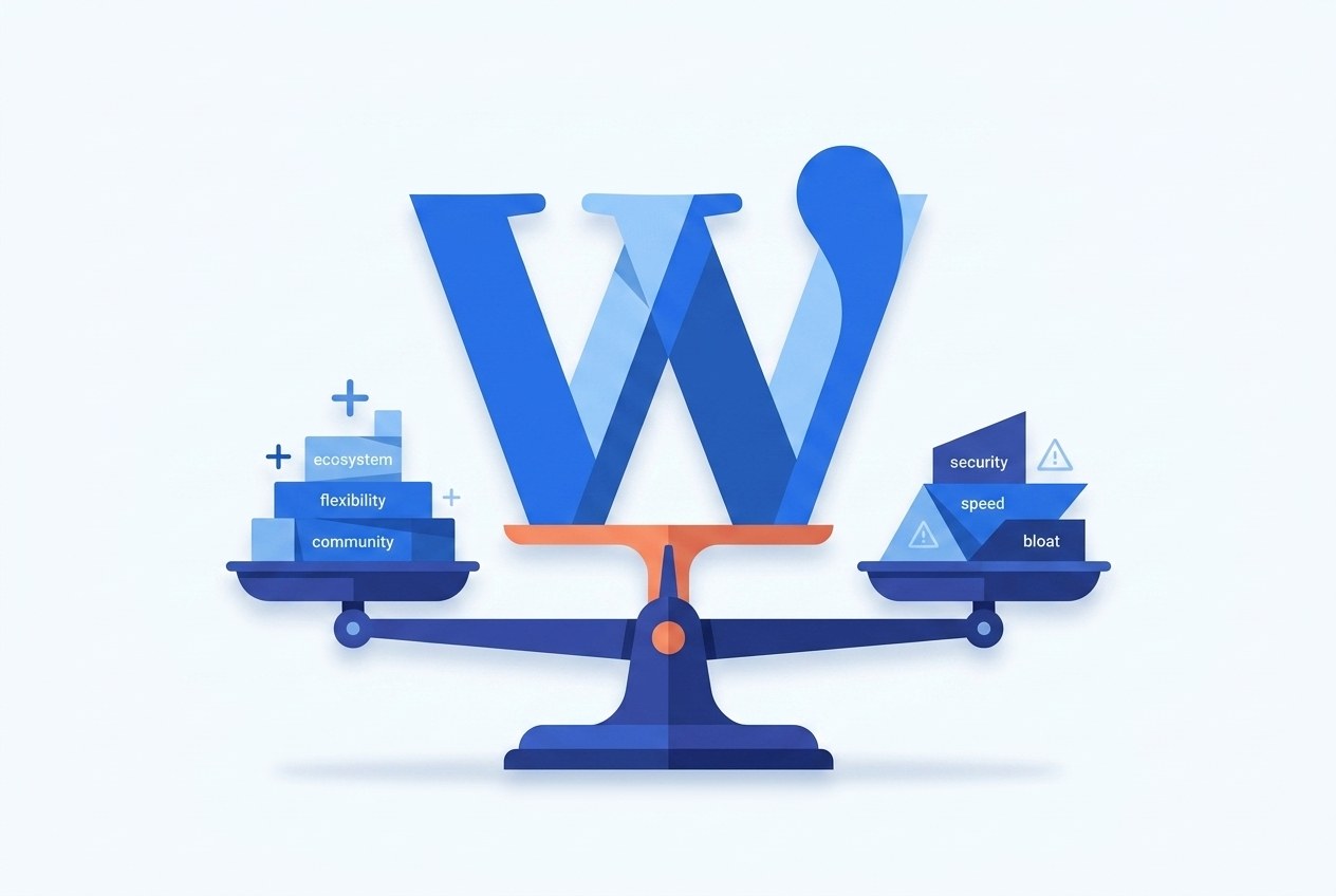 WordPress wady i zalety — czy warto wybrać WP na stronę firmową w 2026? | WebMajka